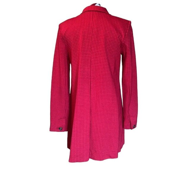 CAbi Style #3546 Red Square Celebration Jacket Women’s Small Houndstooth Ruffles - Picture 5 of 12